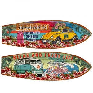 Signes Grimalt Ornement mural planche de surf multicolore pour décoration de jardin et de maison - Design moderne et original