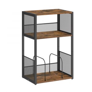 Meuble pour tourne-disque rangement vinyle jusqu'&agrave; 100 albums marron