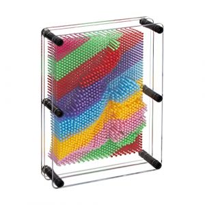 Relaxdays Jeu Clous 3D Pin Art, r&eacute;tro, Planche &agrave; Clous pour Enfants, 15 x 20 cm, Impression 3D, d&eacute;coratif, Multicolore