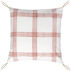 Housse de coussin Madras terracotta - 50x50 cm