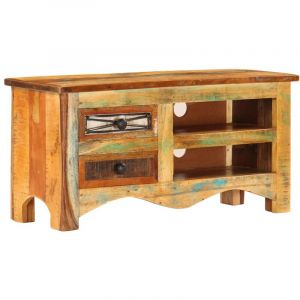 Meuble télé buffet tv télévision design pratique 80 cm bois de récupération m if 2502084