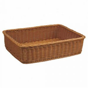 Image de Pujadas Corbeille &agrave; pain rectangulaire marron fonc&eacute; L 46 cm