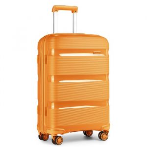Valise 55cm Valise Rigide Polypropylène Légere à 4 roulettes avec Serrure TSA Intégré Orange