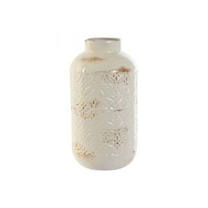 Vase Home ESPRIT Blanc métal 15 x 15 x 28 cm