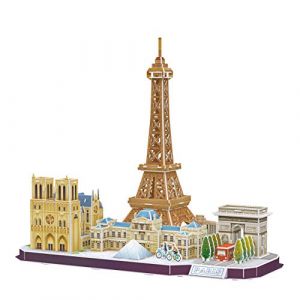 Image de Puzzles 3D - Puzzle 3D Tour Eiffel, Puzzle 3D Enfant Et pour Adultes, Puzzle Adulte 3D, Modèles À Assembler Adultes, Jeux D'assemblage, Puzzle Enfant