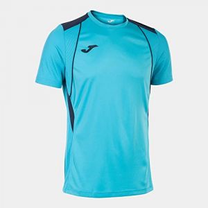 Joma Championship VII T-Shirt, Turquoise Fluo Bleu Marine, L Homme