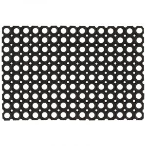 VidaXL Paillasson Rectangulaire Tapis de Sol Antidérapant Tapis de Porte Paillasson dEntrée Jardin Moderne 60x80 cm 155652