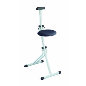 Chaise à Roulettes Réglable Pour Bureau, Cuisine, Dentiste, Boutique, Laboratoire Et Maison (Noir