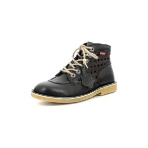 Kickers Bottillons Cuir Kick Legend Noir - Couleur Noir - Taille 37