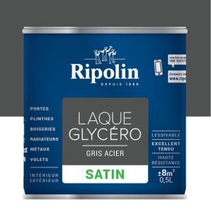 Image de Ripolin Laque glycéro 05L satin | Aspect: Satin - Couleur: Gris acier