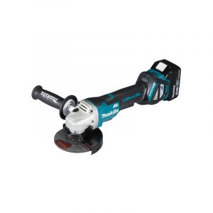 Makita Meuleuse d'angle 18 V / 5,0 Ah, 2 batteries + chargeur DC18RC - DGA515RTJ