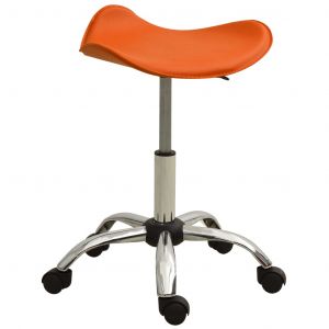 VidaXL Chaise de massage Orange Similicuir