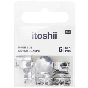 Rico Design Stop-cordon - Argent - 13,6 x 9,4 mm - 6 pcs