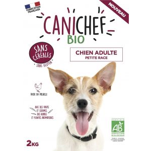 Canichef Croquettes BIO sans céréales, sans gluten chien petite race 2 kg