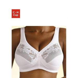 Glamorise Soutien-gorge minimiseur sans armatures avec dentelle 1003 - Blanc