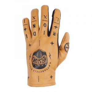 Helstons Gants cuir Kustom gold (helmet)- T12
