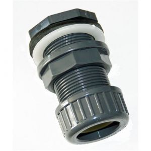 Jardiboutique 20 mm Travers&eacute;e de paroi pvc + &eacute;crou de serrage pour tuyau &oslash; 20 mm