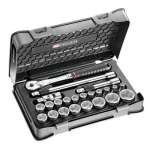 Facom Coffret douilles 1/2 6 pans m&eacute;triques - 23 pi&egrave;ces
