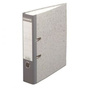 Exacompta Lot de 50 classeurs à levier export papier marbre gris A4 dos de 70mm - Gris-dos gris - 59070E