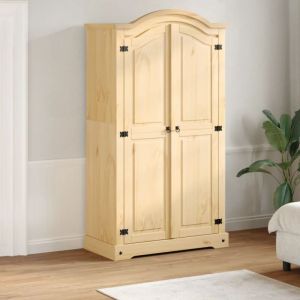 VidaXL Garde-robe Corona 102x52x186 cm bois de pin massif, armoire de rangement, organisateur de garde-robe, armoire, placard, garde-robe de chambre
