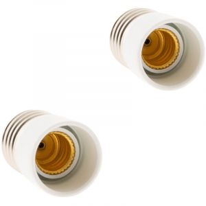 Zenitech Lot de 2 adaptateurs douille E27/E14