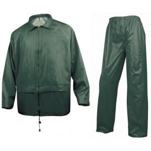 Delta Plus ENSEMBLE DE PLUIE 400 POLYESTER ENDUIT PVC VERT 400 - EN400VE0 - Taille vêtement - 38/40 (M)