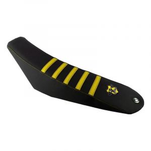 Image de Housse de selle BKS Evo noir/jaune pour les 50 Derbi Senda 05-10 (sauf