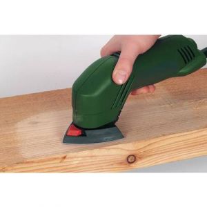 Image de Wolfcraft Feuille abrasive Delta 1853000 avec bande auto-agrippante, perfor&eacute; Grain 120 5 pc(s) Cote d'encoignure 95 mm