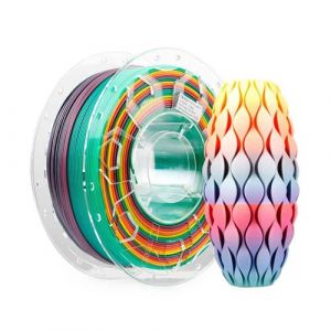 Creality3d Consommable imprimante 3D PLA Rainbow_1.75mm_1KG_transparent spool_black and white box