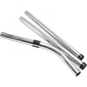 Vhbw 3x Tube d'aspirateur 3 pièces avec extension compatible avec Numatic PBT230, PBT230NX/1, Pro aspirateur - raccord 32 mm, 50 - 150 cm, argenté