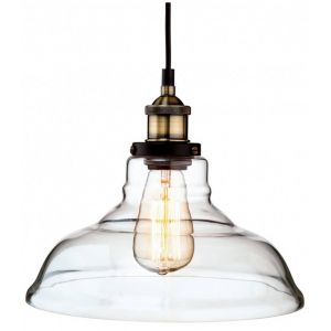 Firstlight Suspension 28 cm Empire, laiton antique et verre
