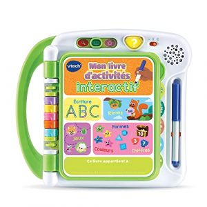 Vtech Mon Livre d'Activités Interactif - J'Écris, Je Joue et J'Apprends, Livre Enfant Interactif, Jouet Éducatif - 3/6 ans- Version FR