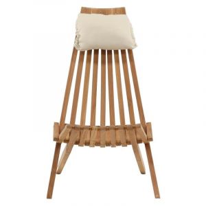 Ebuy24 - Kenya chaise longue avec coussin teck.