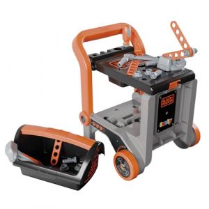 Smoby Black+Decker - Diable Bricolo - Jouet d'Imitation - Facile à Tranporter - 18 Accessoires Inclus - A Partir de 3 Ans - Fabrication Française