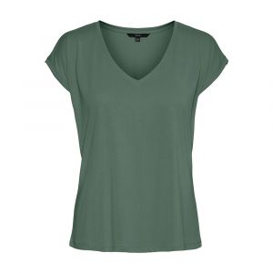 Vero Moda Vmfilli SS T-Shirt à col en V GA Noos Blouse, Laurel Wreath, M Femme