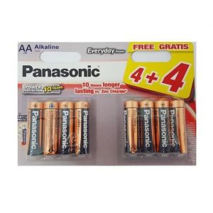 Panasonic 8 x piles AA alimentation quotidienne alCaline LR6