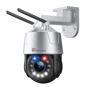 Ctronics 3G/4G LTE 5MP Caméra Surveillance Extérieure 30X Zoom Optique IP Caméra Carte SIM 355°90°Vision Nocturne Couleur 150M