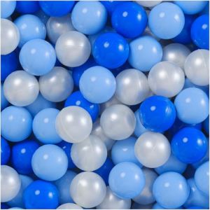 Balles pour Piscine à Balles de Jeu pour Bébé Enfants MISIOO Plastique Colorées 6 cm 300 Boules: Bleu/Bleu Clair/Blanc Perle