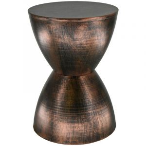 Signes Grimalt Tabouret Ethnique en Métal Noir - Meuble d'Appoint Déco