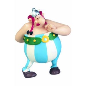 Image de Plastoy Figurine Obelix amoureux avec bouquet de fleur (Astérix et Obélix)