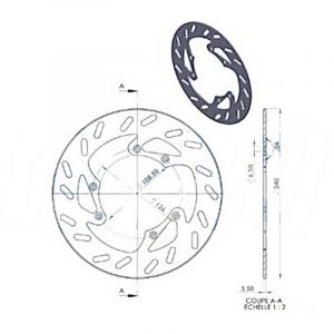net generation Disque de frein Brake Disc D.240 Peugeot XP6 XPS - 152