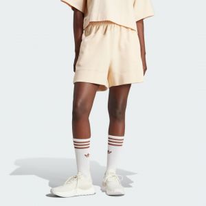 Image de Adidas Short ample en coton m&eacute;lang&eacute; taille haute