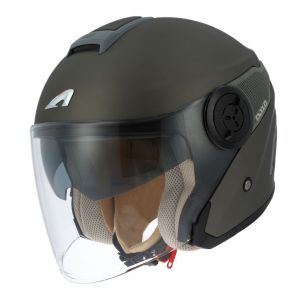 Image de Astone Casque jet DJ10 - 2 Monocolor marron/gris mat - 2XL