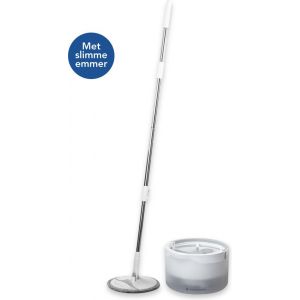 Techweise Mop System Mop with smart bucket - Adjustable handle - Complete Mop Set - Floor Wiper - Mop