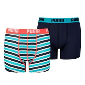Puma Basic Boxer, Fluo Red/Blue, 158-164 (Lot de 2) Garçon