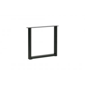 Woood U-Pied de Table en Métal - Noir - 72x79x10 cm - Tablo - Noir