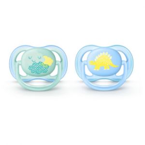 Image de Philips Sucettes ultra air SCF344/20 nuage/dinosaure 0 - 6 M 2 pièces bleu