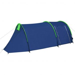 VidaXL Tente de camping pour 4 personnes bleu marine vert