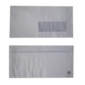 Oxford 100105310 - Bo&icirc;te de 500 enveloppes 110x220 (DL) 80g/m&sup2;, autocollantes, avec fen&ecirc;tre 45x100