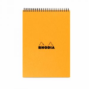 Rhodia 18501C - Note Pad Classic orange A4 format 210x297, 80 feuilles 80 g/m&sup2; d&eacute;tachables, lign&eacute;